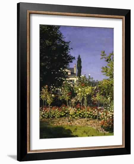 Garden in Bloom, c.1866-Claude Monet-Framed Giclee Print