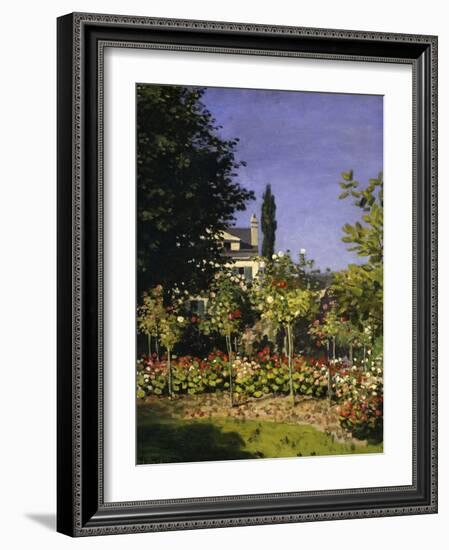 Garden in Bloom, c.1866-Claude Monet-Framed Giclee Print