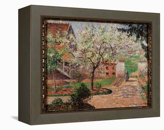 Garden in Eragny Painting by Camille Pissarro (1830-1903) 19Th Century Private Collection-Camille Pissarro-Framed Premier Image Canvas