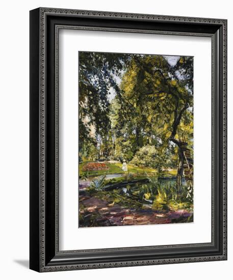 Garden in Godrammstein with a Twisted Tree and Pond; Garten in Godrammstein Mit Verwachsenem Baum…-Max Slevogt-Framed Giclee Print