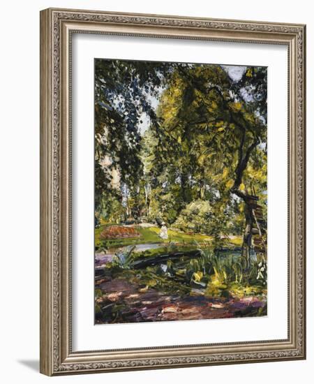 Garden in Godrammstein with a Twisted Tree and Pond; Garten in Godrammstein Mit Verwachsenem Baum…-Max Slevogt-Framed Giclee Print