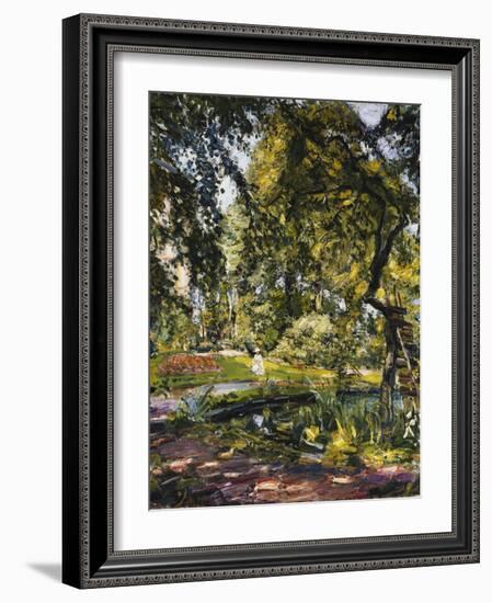 Garden in Godrammstein with a Twisted Tree and Pond; Garten in Godrammstein Mit Verwachsenem Baum…-Max Slevogt-Framed Giclee Print