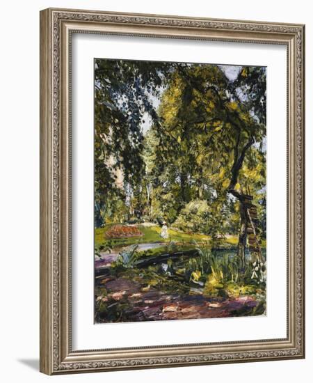 Garden in Godrammstein with a Twisted Tree and Pond-Max Slevogt-Framed Giclee Print