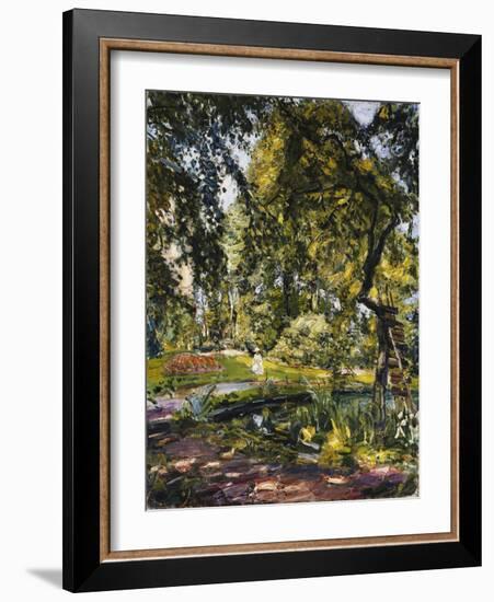 Garden in Godrammstein with a Twisted Tree and Pond-Max Slevogt-Framed Giclee Print