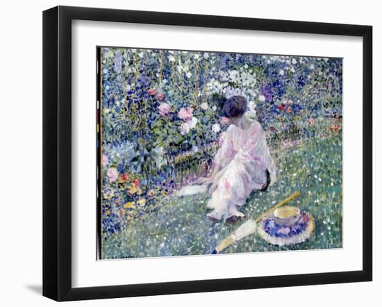 Garden in June, 1911-Frederick Carl Frieseke-Framed Giclee Print