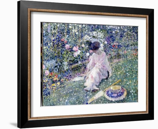 Garden in June, 1911-Frederick Carl Frieseke-Framed Giclee Print