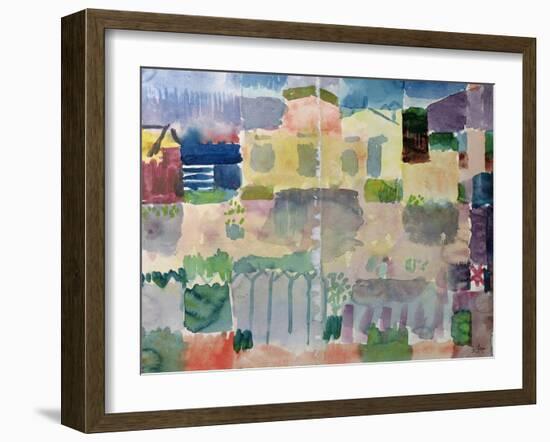 Garden in Saint-Germain, the European Quarter of Tunis, 1914-Paul Klee-Framed Giclee Print