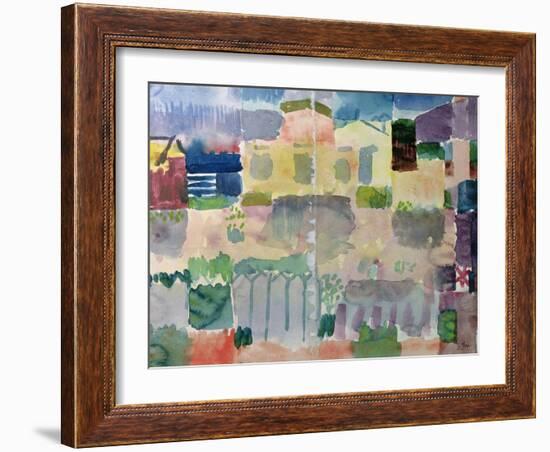 Garden in Saint-Germain, the European Quarter of Tunis, 1914-Paul Klee-Framed Giclee Print