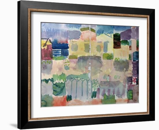 Garden in Saint-Germain, the European Quarter of Tunis, 1914-Paul Klee-Framed Giclee Print