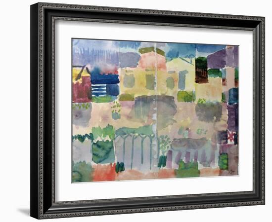 Garden in Saint-Germain, the European Quarter of Tunis, 1914-Paul Klee-Framed Giclee Print