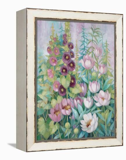 Garden in Spring 1-Vera Hills-Framed Stretched Canvas