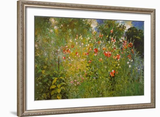 Garden Is A Sea Of Flowers-Ross Sterling Turner-Framed Art Print