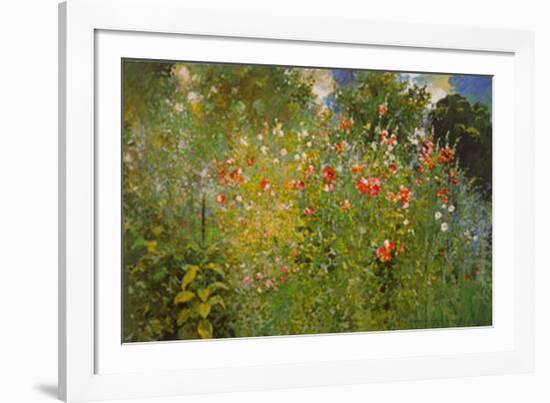 Garden Is A Sea Of Flowers-Ross Sterling Turner-Framed Art Print