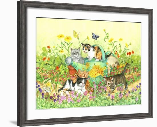 Garden Kittens-Wendy Edelson-Framed Giclee Print