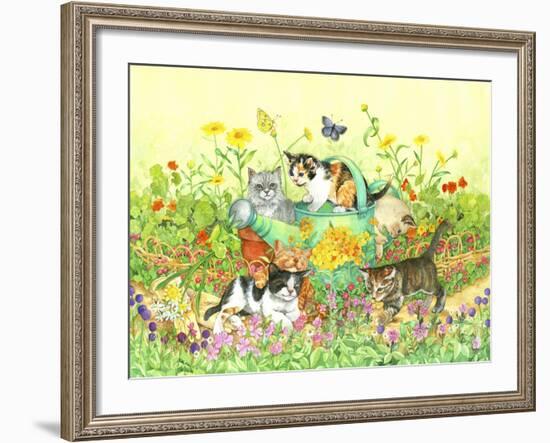 Garden Kittens-Wendy Edelson-Framed Giclee Print