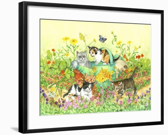 Garden Kittens-Wendy Edelson-Framed Giclee Print