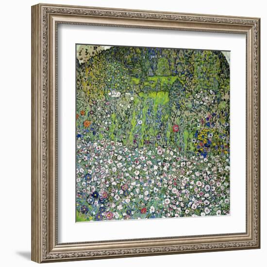 Garden Landscape with Hilltop-Gustav Klimt-Framed Giclee Print