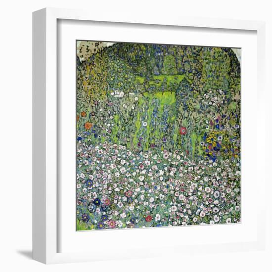 Garden Landscape with Hilltop-Gustav Klimt-Framed Giclee Print