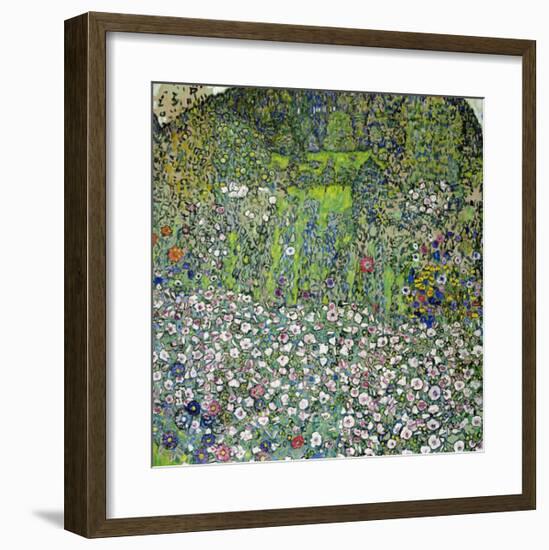 Garden Landscape with Hilltop-Gustav Klimt-Framed Giclee Print