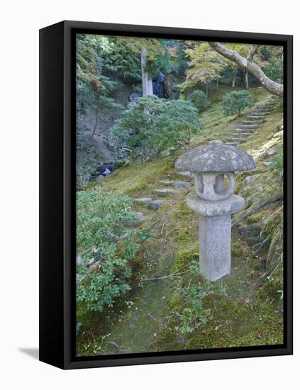 Garden Lantern, Shugakuin Imperial Villa, Kyoto, Japan-Rob Tilley-Framed Premier Image Canvas