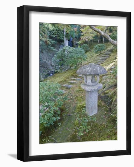 Garden Lantern, Shugakuin Imperial Villa, Kyoto, Japan-Rob Tilley-Framed Photographic Print