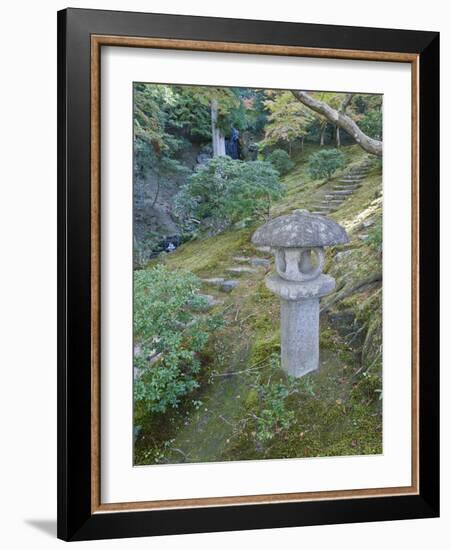 Garden Lantern, Shugakuin Imperial Villa, Kyoto, Japan-Rob Tilley-Framed Photographic Print