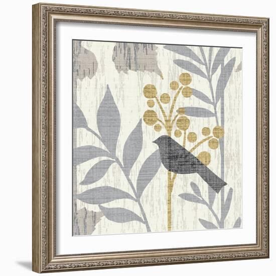 Garden Leaves Square IV-Hugo Wild-Framed Art Print