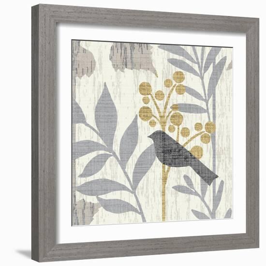 Garden Leaves Square IV-Hugo Wild-Framed Art Print