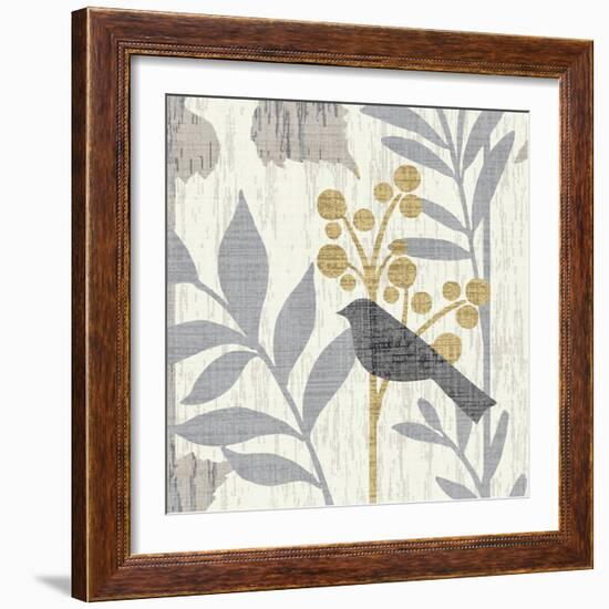 Garden Leaves Square IV-Hugo Wild-Framed Art Print