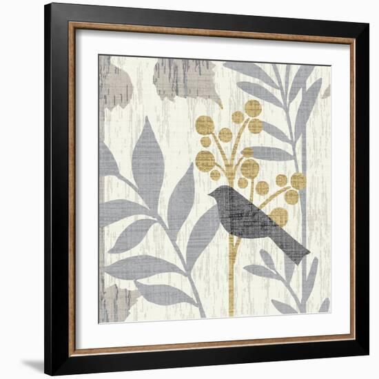 Garden Leaves Square IV-Hugo Wild-Framed Art Print