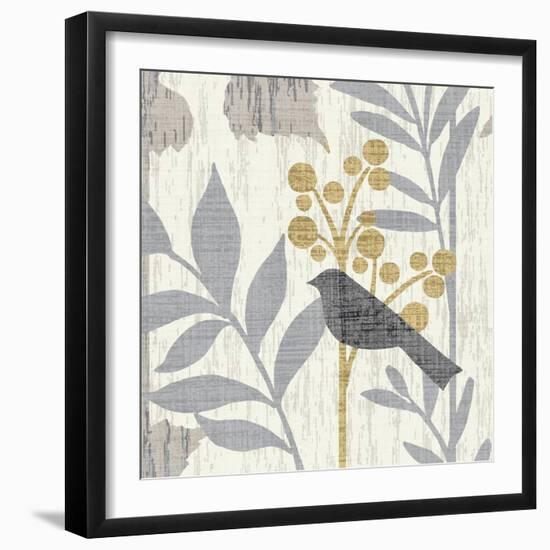 Garden Leaves Square IV-Hugo Wild-Framed Art Print