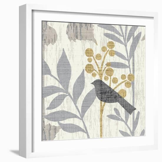 Garden Leaves Square IV-Hugo Wild-Framed Art Print