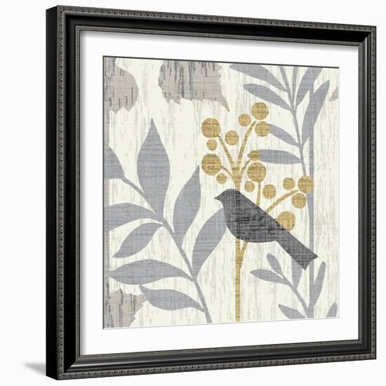 Garden Leaves Square IV-Hugo Wild-Framed Art Print