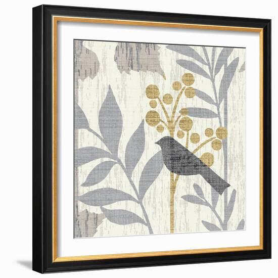 Garden Leaves Square IV-Hugo Wild-Framed Art Print