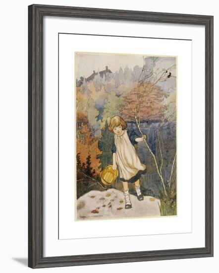 Garden, Loki Girl 1914-Charles Robinson-Framed Giclee Print