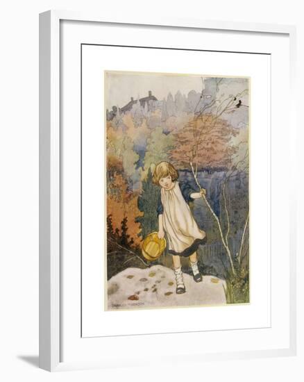 Garden, Loki Girl 1914-Charles Robinson-Framed Giclee Print