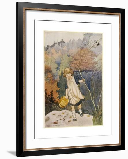 Garden, Loki Girl 1914-Charles Robinson-Framed Giclee Print