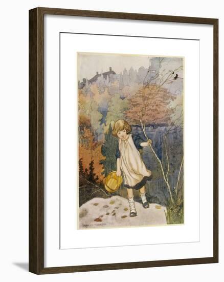 Garden, Loki Girl 1914-Charles Robinson-Framed Giclee Print