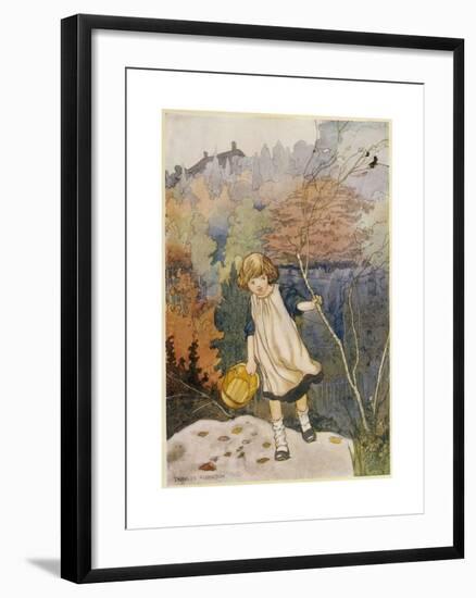 Garden, Loki Girl 1914-Charles Robinson-Framed Giclee Print