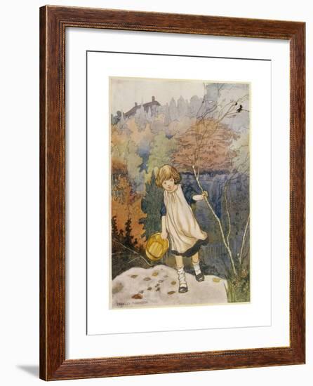 Garden, Loki Girl 1914-Charles Robinson-Framed Giclee Print