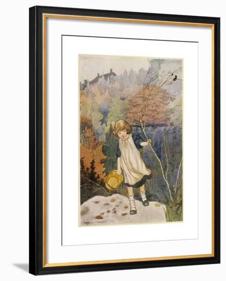 Garden, Loki Girl 1914-Charles Robinson-Framed Giclee Print