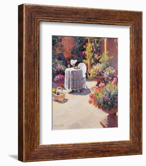 Garden Lunch and Basket-Edward Noott-Framed Art Print