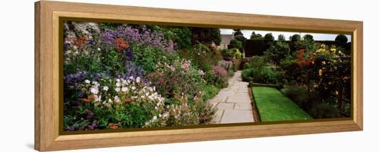 Garden of a Castle, Crathes Castle, Aberdeenshire, Scotland-null-Framed Premier Image Canvas