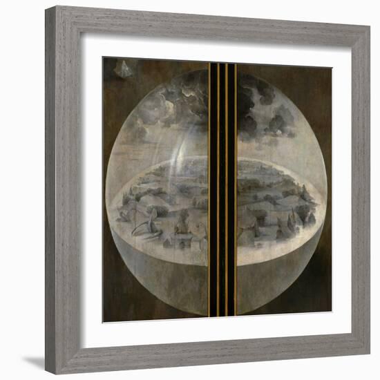 Garden of Delights, Closed Wings: The Creation of the World, Triptich with Shutters-Hieronymus Bosch-Framed Giclee Print