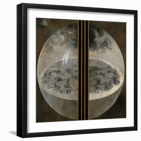Garden of Delights, Closed Wings: The Creation of the World, Triptich with Shutters-Hieronymus Bosch-Framed Giclee Print