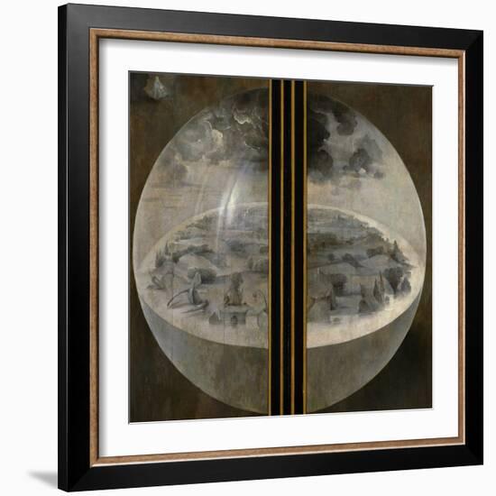 Garden of Delights, Closed Wings: The Creation of the World, Triptich with Shutters-Hieronymus Bosch-Framed Giclee Print