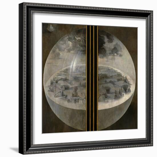 Garden of Delights, Closed Wings: The Creation of the World, Triptich with Shutters-Hieronymus Bosch-Framed Giclee Print