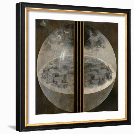 Garden of Delights, Closed Wings: The Creation of the World, Triptich with Shutters-Hieronymus Bosch-Framed Giclee Print