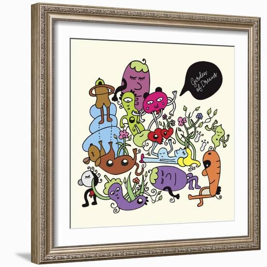 Garden Of Dreams-Oodlies-Framed Giclee Print