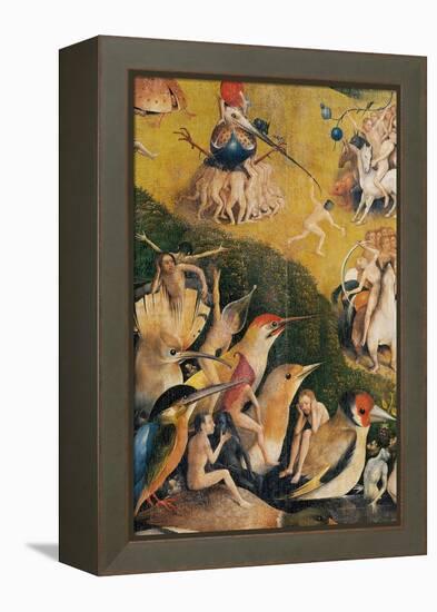 Garden of Earthly Delights,(Martyrs & Angels) by Hieronymus Bosch, c. 1503-04. Prado. Detail.-Hieronymus Bosch-Framed Stretched Canvas